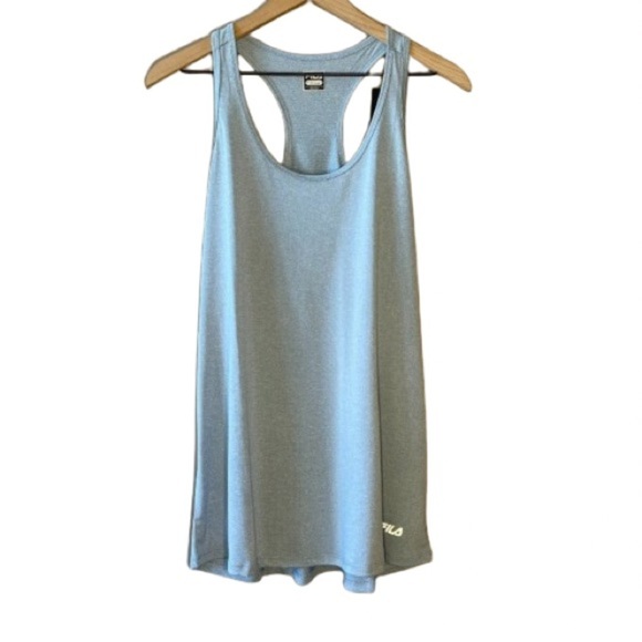 Women's L NWT FILA Move It or Loose It Tank top Light Blue Racerback - Picture 1 of 9